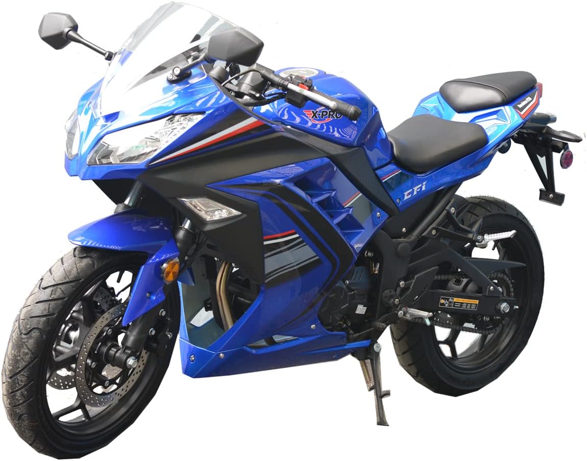 X-PRO Roadster 250 6 Speed EFI Fuel Injection Dirt Bike Motorcycle Bike Street Bike Motorcycle Assembled in Crate(Blue)