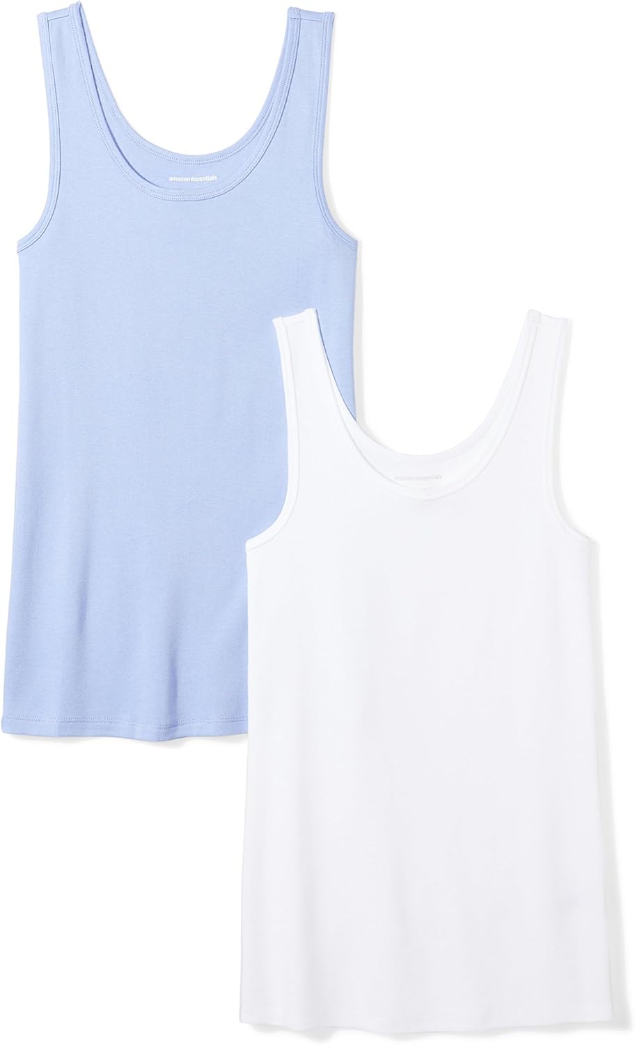 Amazon Essentials Women's Slim-Fit Scoop Neck Tank Top, Pack of 2