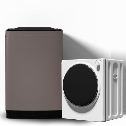 Muhub Washer and Dryer Combo Set,Full-Automatic 17.6LBS Washing Machine with 10 Washing Programs & Portable Laundry Dryer with 4 Automatic Drying Mode.
