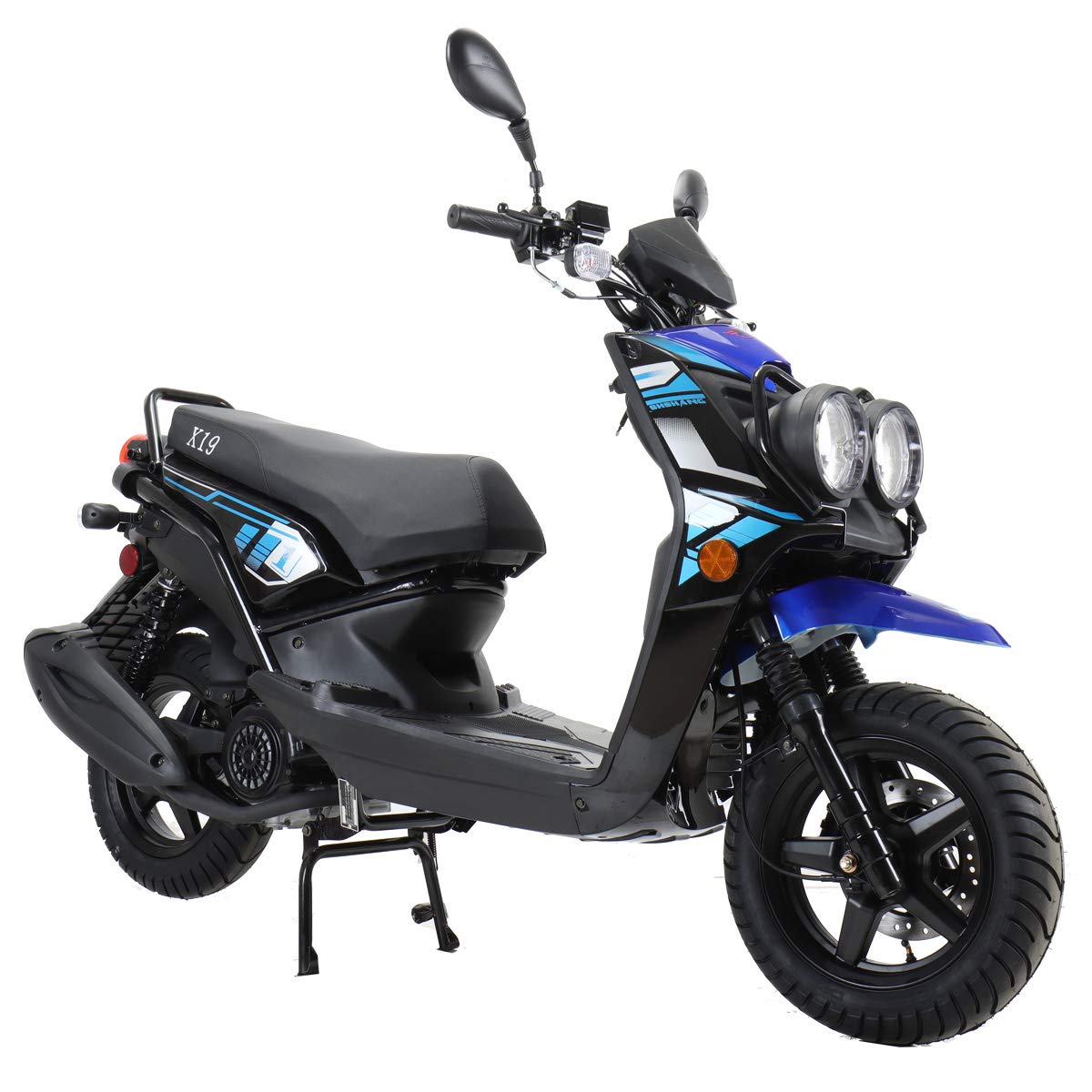 X-PRO 150cc Adult Moped Street Gas Moped 150cc Bike with 12" Aluminum Wheels (Black)