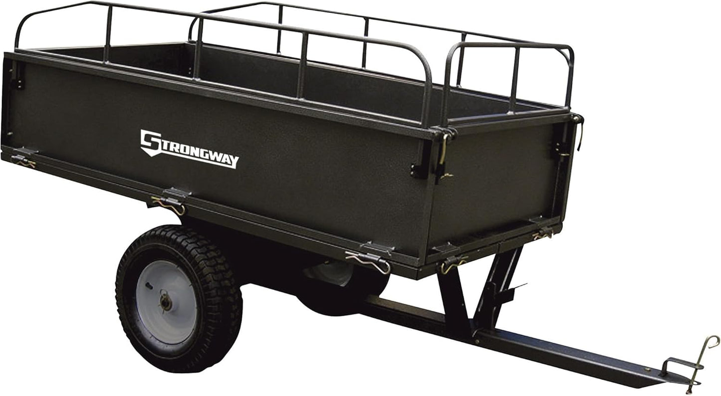 Strongway Steel ATV Trailer - 1200-Lb. Capacity, 17 Cu. Ft.