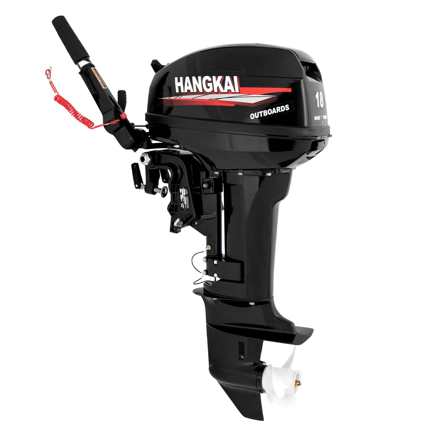 COFECO Hangkai 18HP Outboard Motor, 2 Stroke 246CC Heavy Duty Fishing Boat Engine Water Cooling with CDI Ignition System, 4500-5500RPM (Short Shaft)