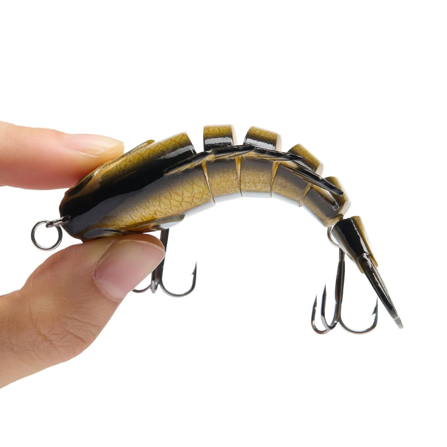BASSDASH SwimPanfish Multi Jointed Panfish Bluegill Swimbaits Hard Topwater Bass Lures Fishing Lure Crank Saltwater 3.5in/0.85oz