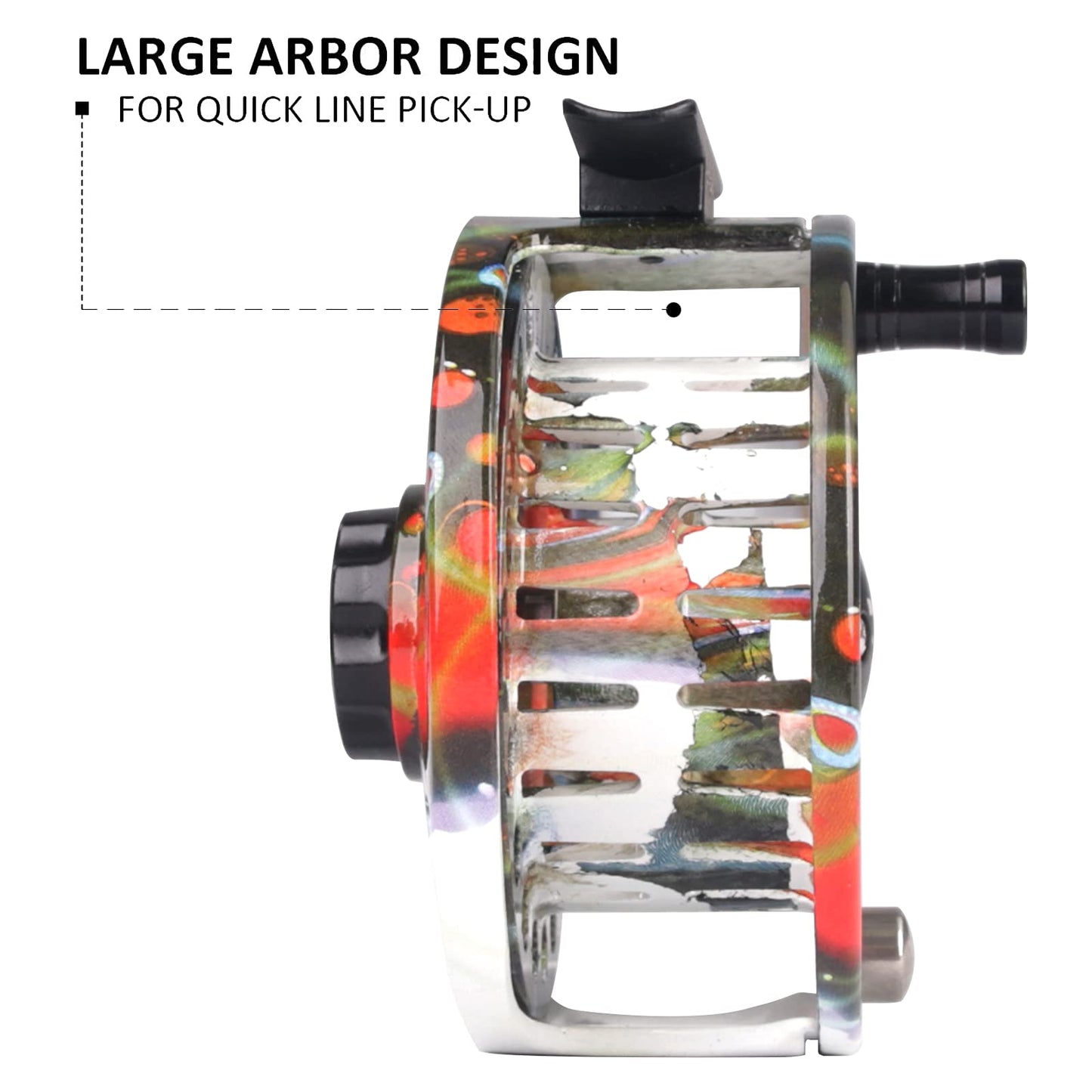 M MAXIMUMCATCH Maxcatch ECO Large Arbor Fly Fishing Reel (3/4wt 5/6wt 7/8wt) and Pre-Loaded Fly Reel with Line Combo