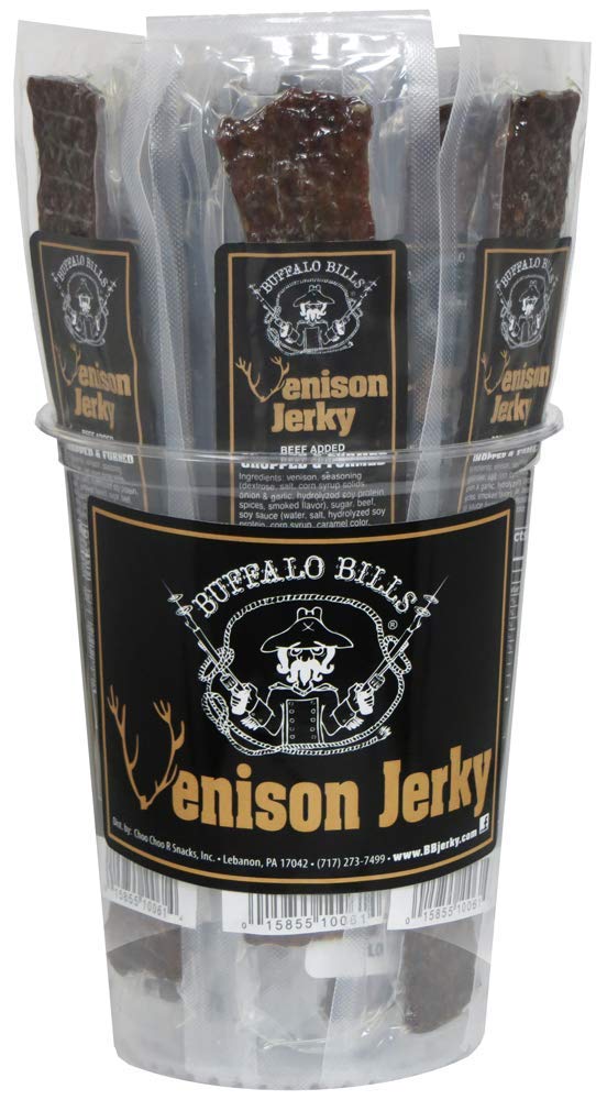Buffalo Bills Venison Jerky Strips 10oz Pack (20 venison jerky 7" strips per bag)