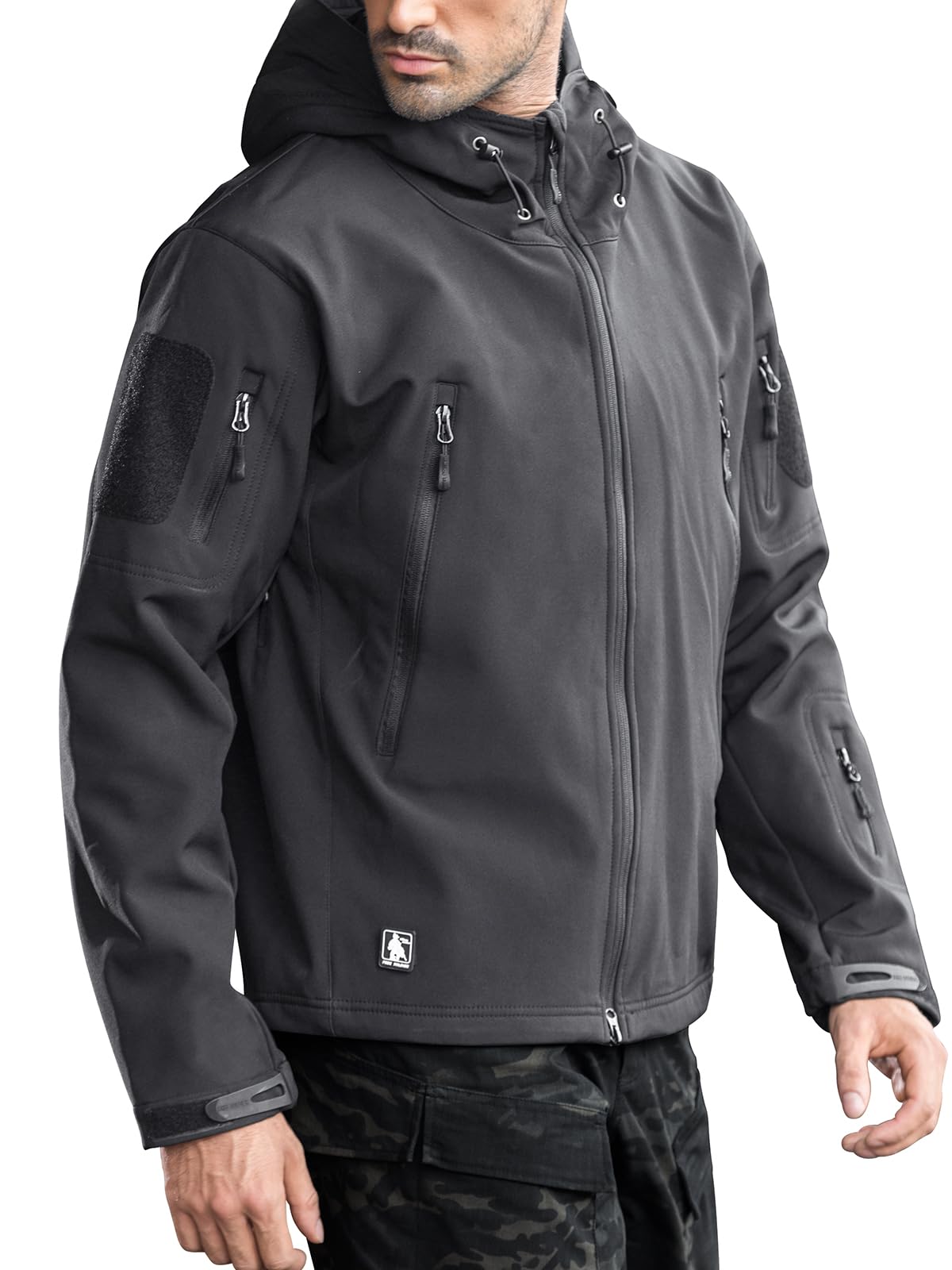 Soft Shell Tactical FREE SOLDIER Men's Outdoor Waterproof Soft Shell Hooded Military Tacti ...