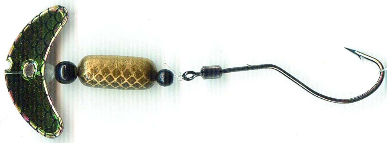 Mack's Lure 63355 Spin Drift Walleye Bait, Chartreuse Green Tiger