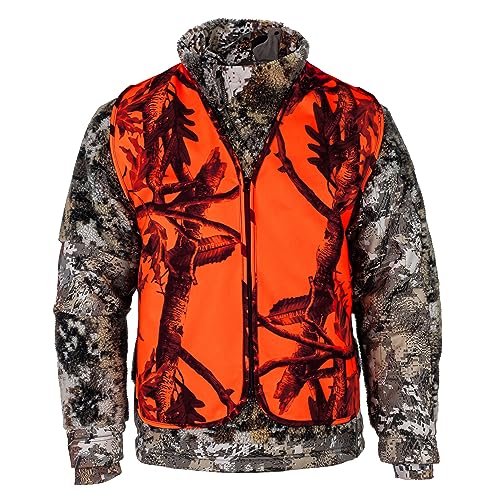 Klarny Orange Safety Vest, High-Visibility, Waterproof Deer and Bow Hunting Gear, Quiet Hunter Vests and Hunting Accessories