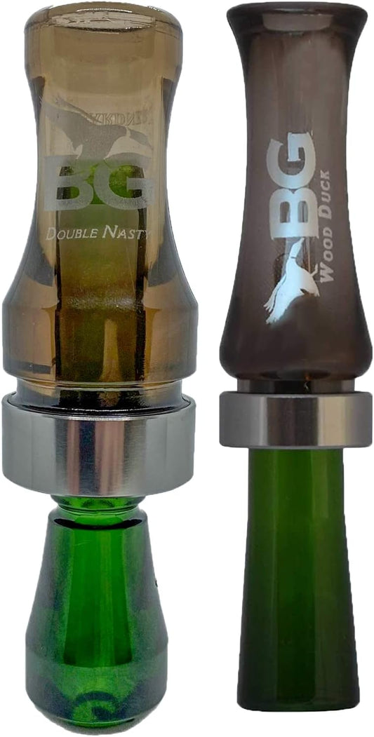 BGC Double Nasty Duck Call & Wood Duck Call Combo - Timber Pack Combo Kit