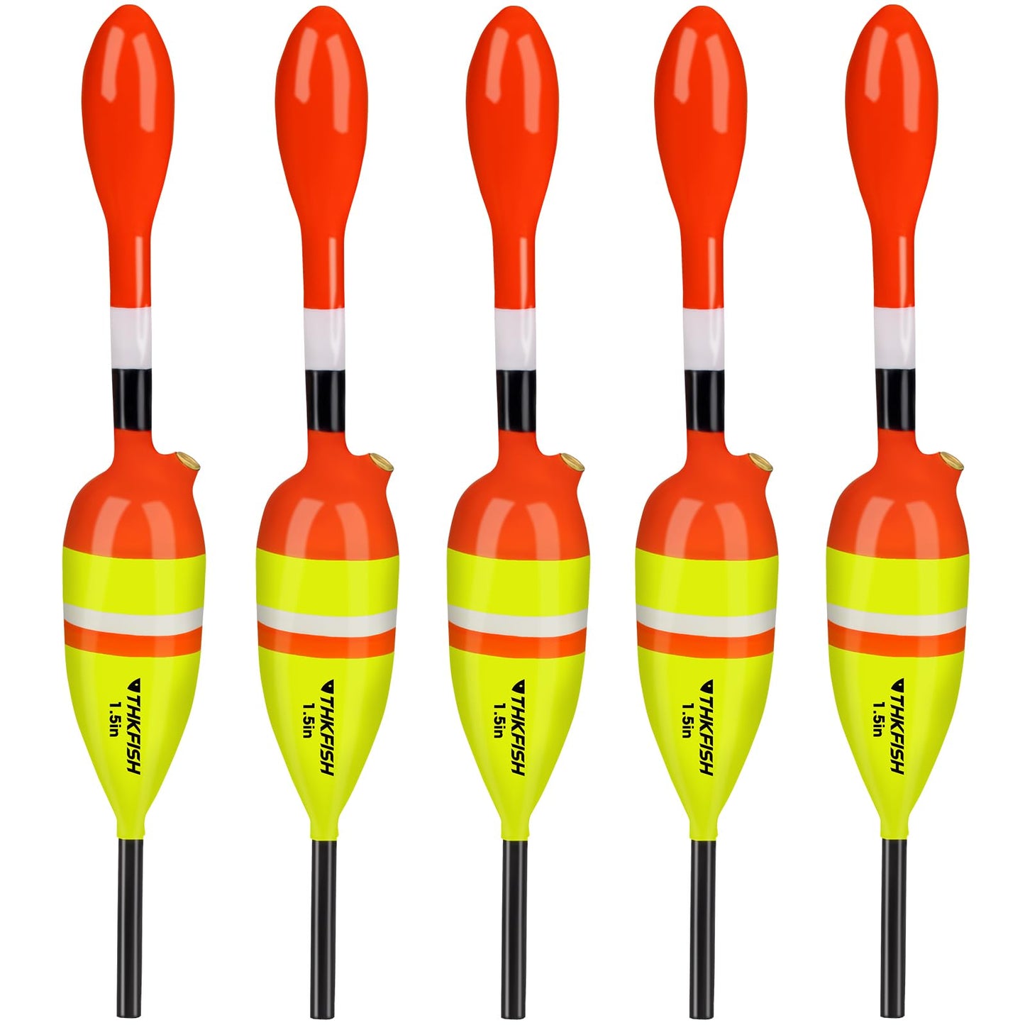 THKFISH Fishing Bobbers Fishing Floats and Bobbers Slip Bobbers for Fishing Balsa Floats Crappie Fishing Bobbers 1/6oz(3.47"X0.47"X6.73") 3/8oz(3.84"X0.6"X 7.2") 1/2oz(4.13"X0.75"X7.87")