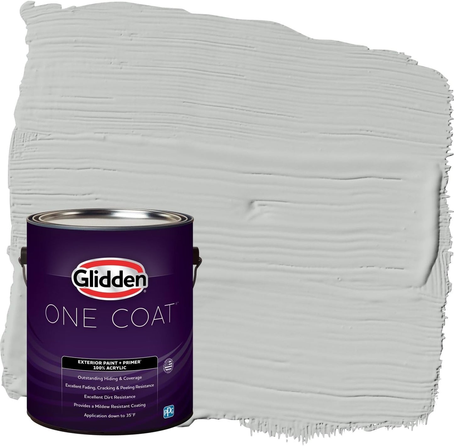 Glidden Exterior Paint + Primer: Black/Black Magic, One Coat, Satin, 1-Gallon