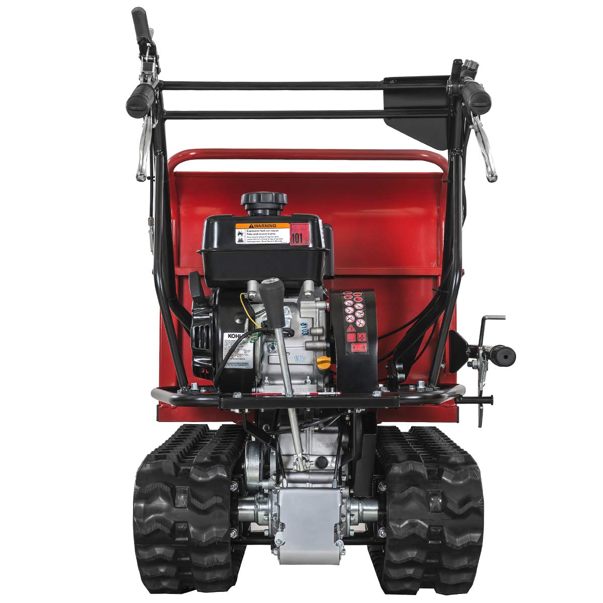 XtremepowerUS All-Terrain Track Barrow Wheel Gas Powered by Kohler 6.5hp 196cc Wheelbarrow Utility Cart Motorized Wagon