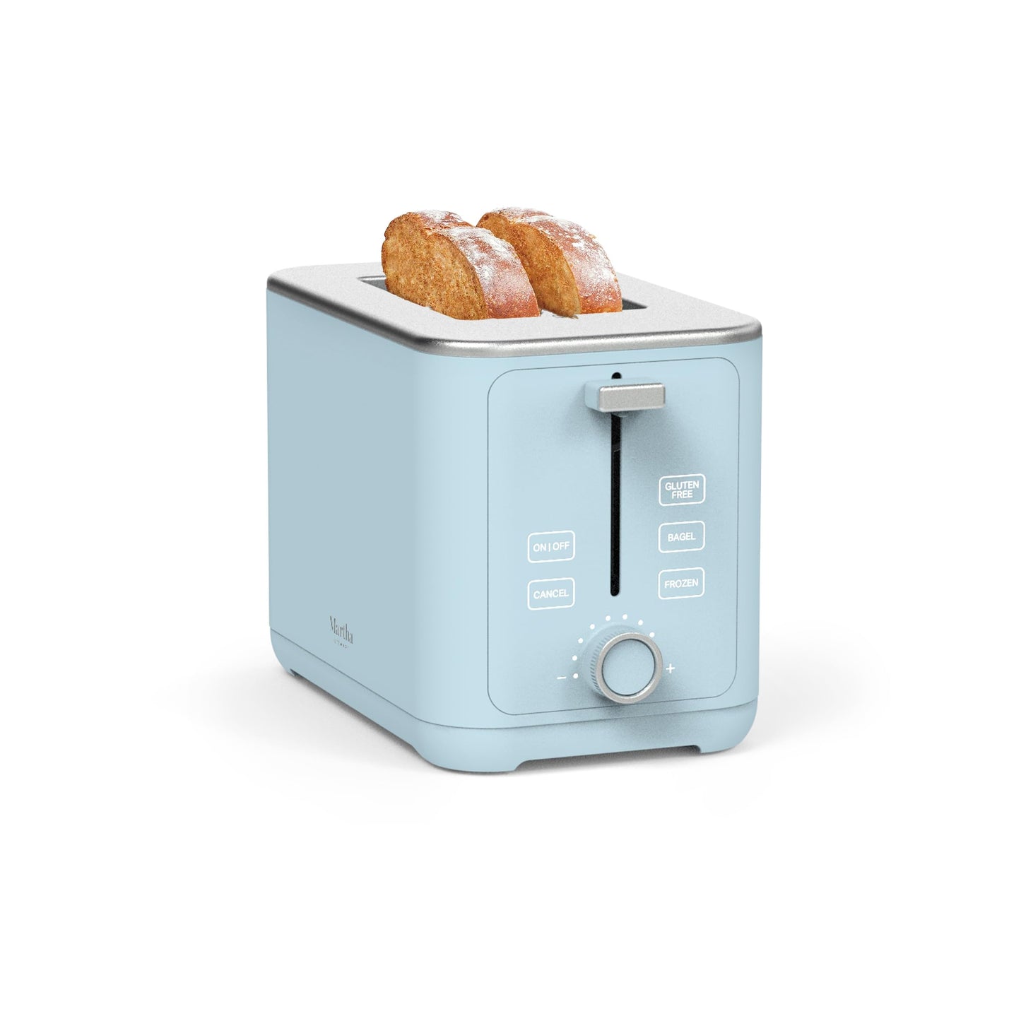Martha Stewart 4 Slice Toaster, 10 Shade Settings with Defrost, Cancel, Bagel & Gluten-Free, Extra-Wide Self-Centering Slots for Waffles, Artisan Bread, Removable Crumb Tray, Cord Wrap,1800W, Honeydew