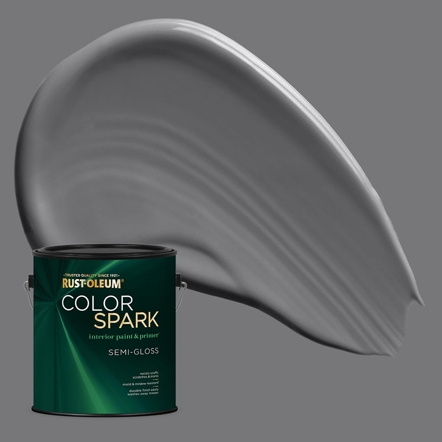 Rust-Oleum Color Spark Interior Paint and Primer in One, Eggshell, Black, 1 Gallon