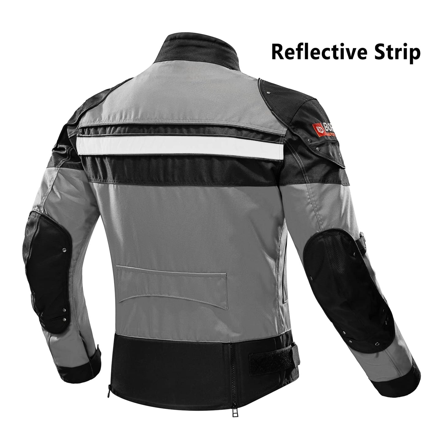 BORLENI Motorcycle Jacket Motorbike Riding Jacket Windproof Motorcycle Full Body Protective Gear Armor