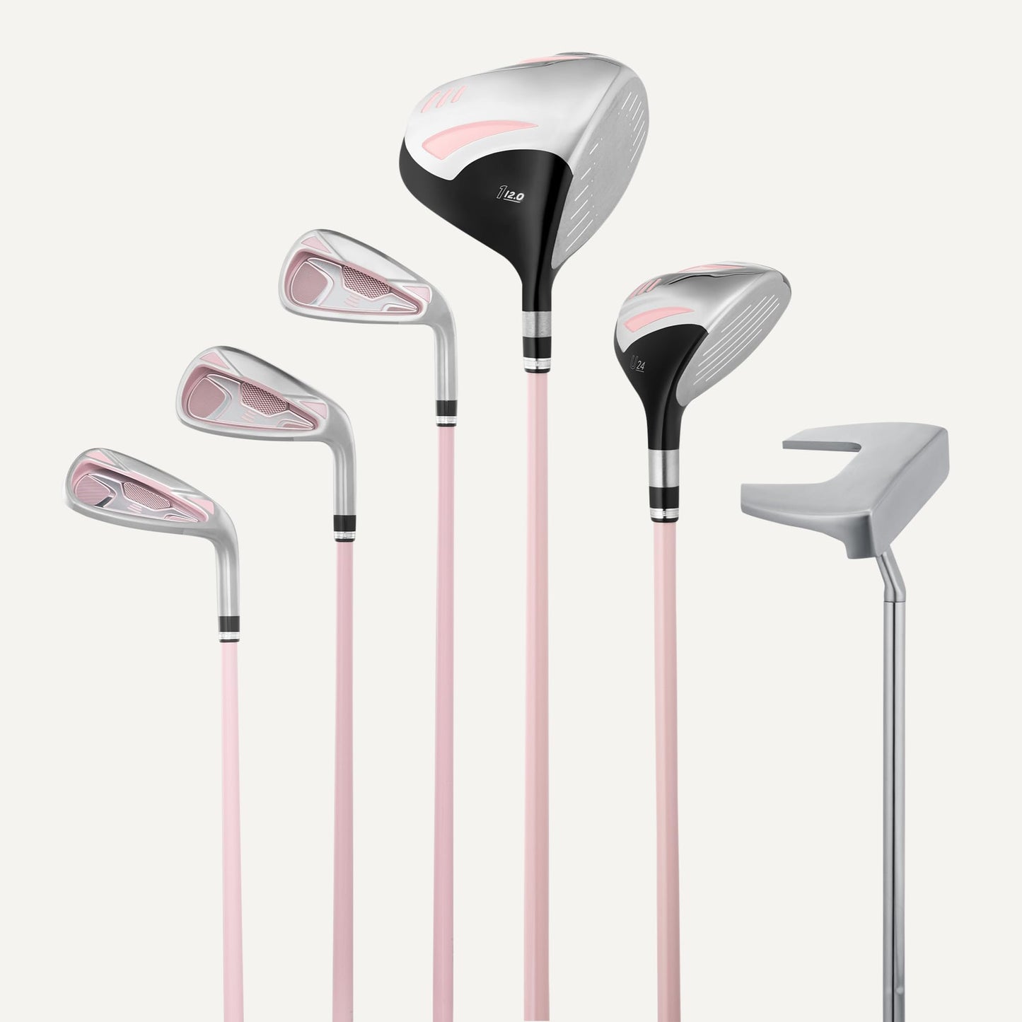 Amazon Basics Golf Club Set, 6- Piece with Stand Bag, Oversized Clubface, Low Center of Gravity
