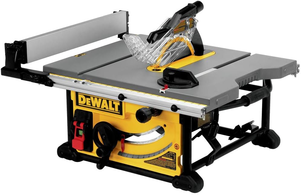 DEWALT 10-Inch Table Saw with Rolling Stand, 32-1/2-Inch Rip Capacity (DWE7491RS)