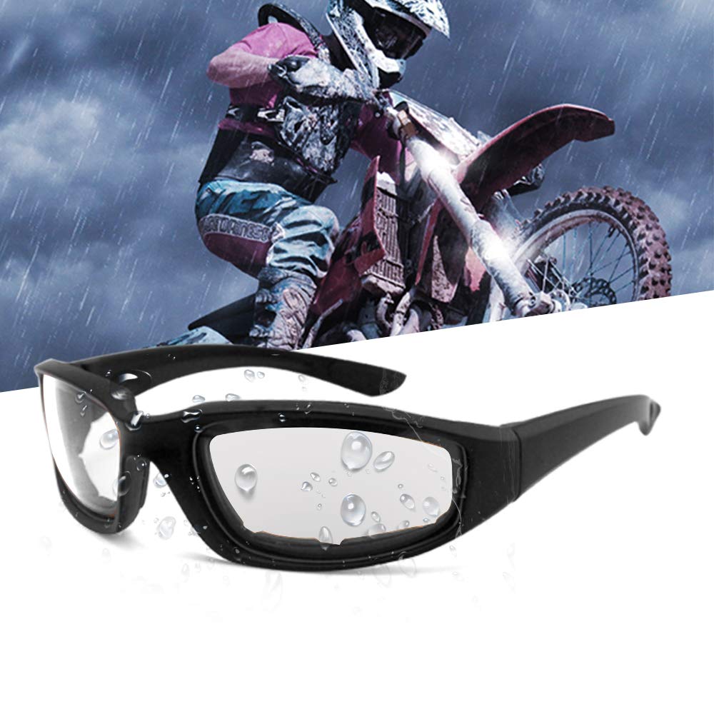 3 Pair Motorcycle Riding Glasses Padding Goggles UV Protection Dustproof Windproof Motorcycle Sunglasses for Outdoor Actives