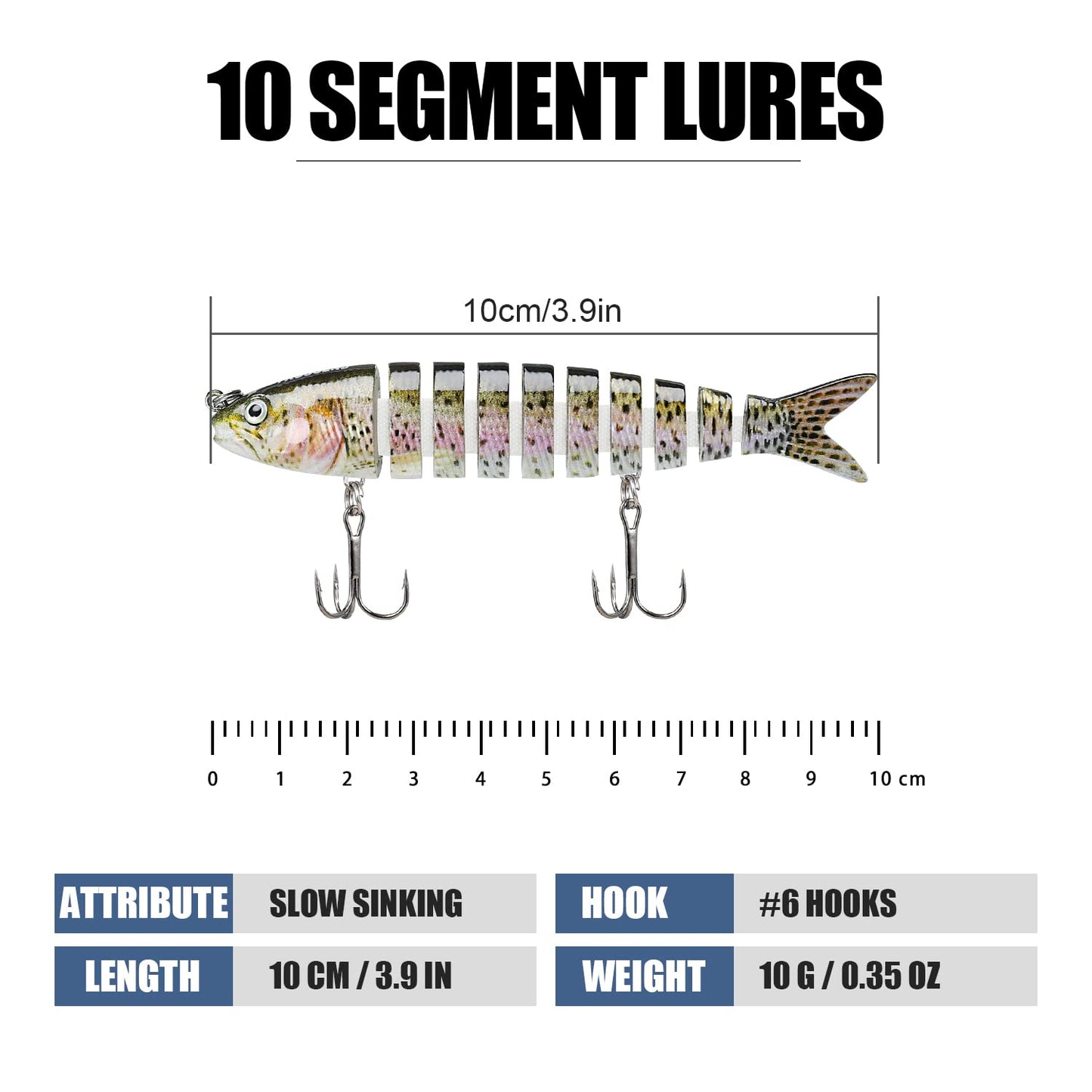 TRUSCEND Swimmax for Saltwater and Freshwater, Realistic Fishing Lures for Bass Trout Crappie Walleye Pike Bluegill Salmon, Swimbait for Bass Fishing, Amazing Fishing Gear Gifts for Family Fishing