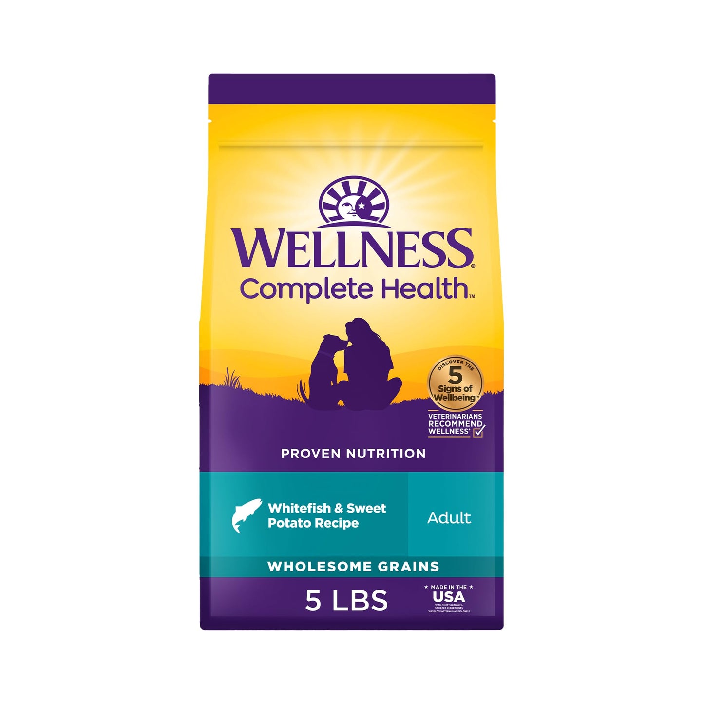 Wellness Complete Health Dry Dog Food, Wholesome Grains, Natural, Lamb & Barley Recipe, (30-Pound Bag)