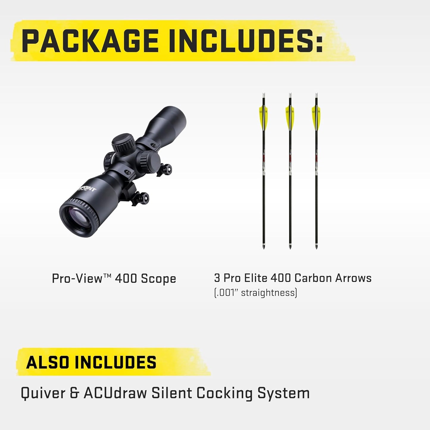 TenPoint Titan 400 Compact Profile Crossbow with T5 Trigger, Bow Hook, ACUdraw Silent, and Pro-View 400 Scope for Down-Range Accuracy (Vektra)
