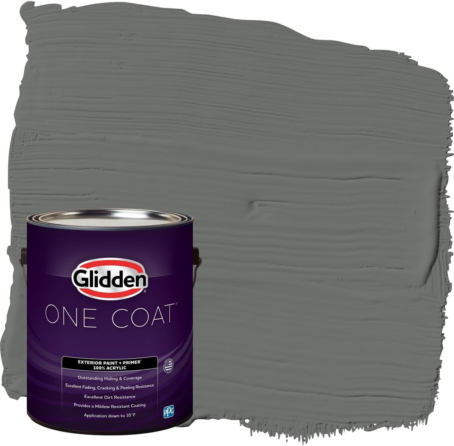 Glidden Exterior Paint + Primer: Black/Black Magic, One Coat, Satin, 1-Gallon