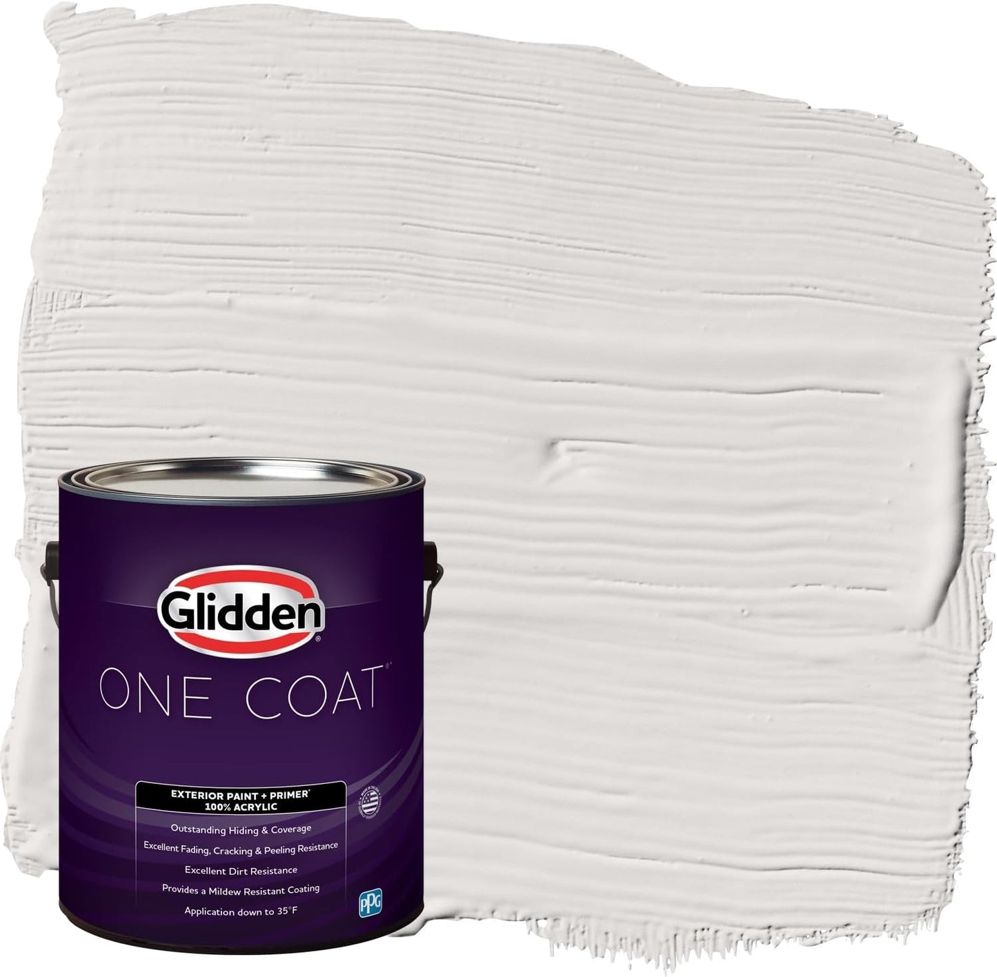 Glidden Exterior Paint + Primer: Black/Black Magic, One Coat, Satin, 1-Gallon
