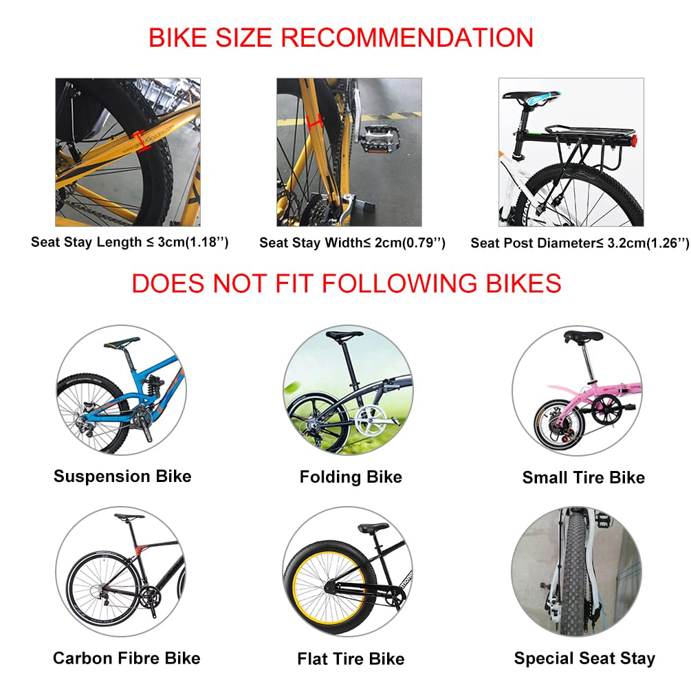 ROCKBROS Rear Bike Rack Quick Release Bike Cargo Rack Luggage Bike Rack Rear Mountain Bike Rack