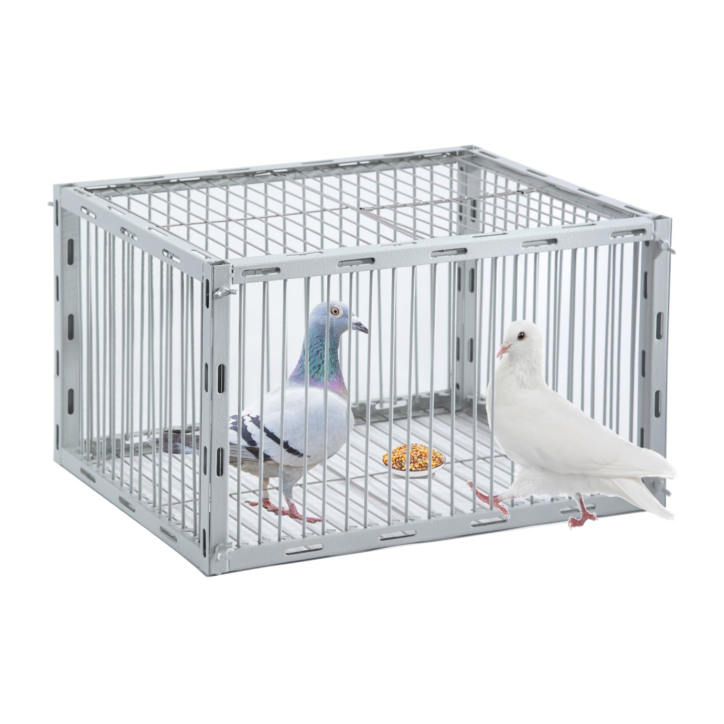 Pigeon Trap with Escape-Proof Design,Birds Trap with One-Way Entry,Chicken and Bird Trap Cage for Pigeon,Portable & Easy Assembly,Unharmful Made of High-Strength Iron with Anti-Rust Paint