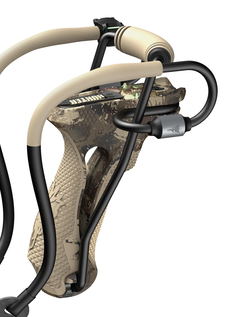 Barnett King Rat Slingshots, Powerful Slingshot for Adults and Kids Alike, Includes Power Band, Brushed Leather Pouch, & Slingshot Ammo