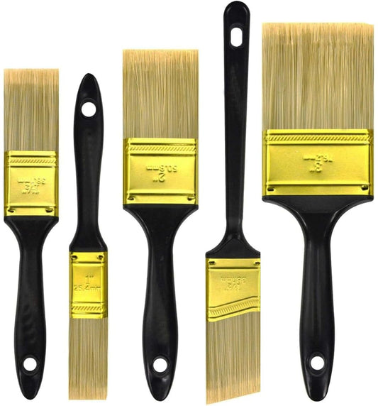 Great Andrew Paint Brushes, 30 PCS Great Value Multi use(3" 2" 1.5" 1" Flat &1.5" Angled) Paint Brush Pack, Paint Brushes Set for Home Furniture Fences Wall Trim