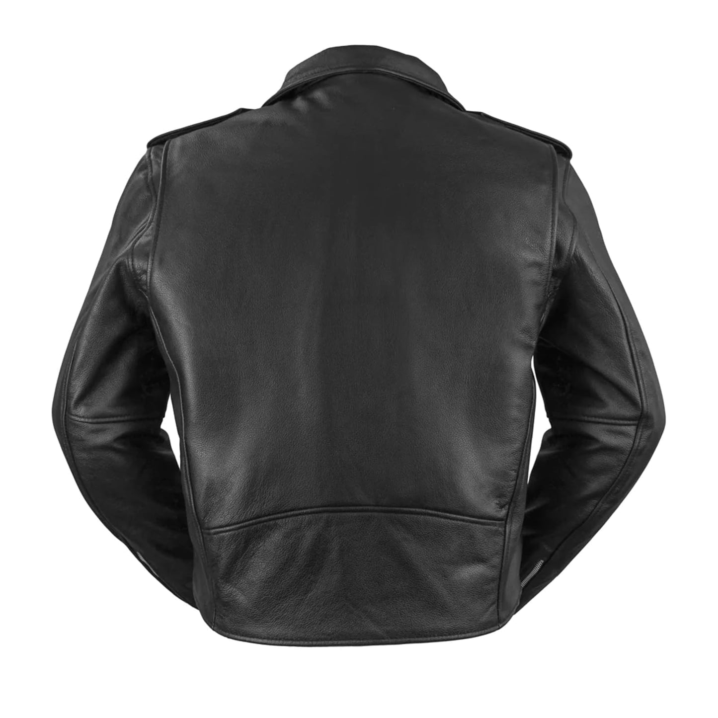 First Mfg Co - SuperStar - Men's Motorcycle Biker Riding Black Leather Jacket