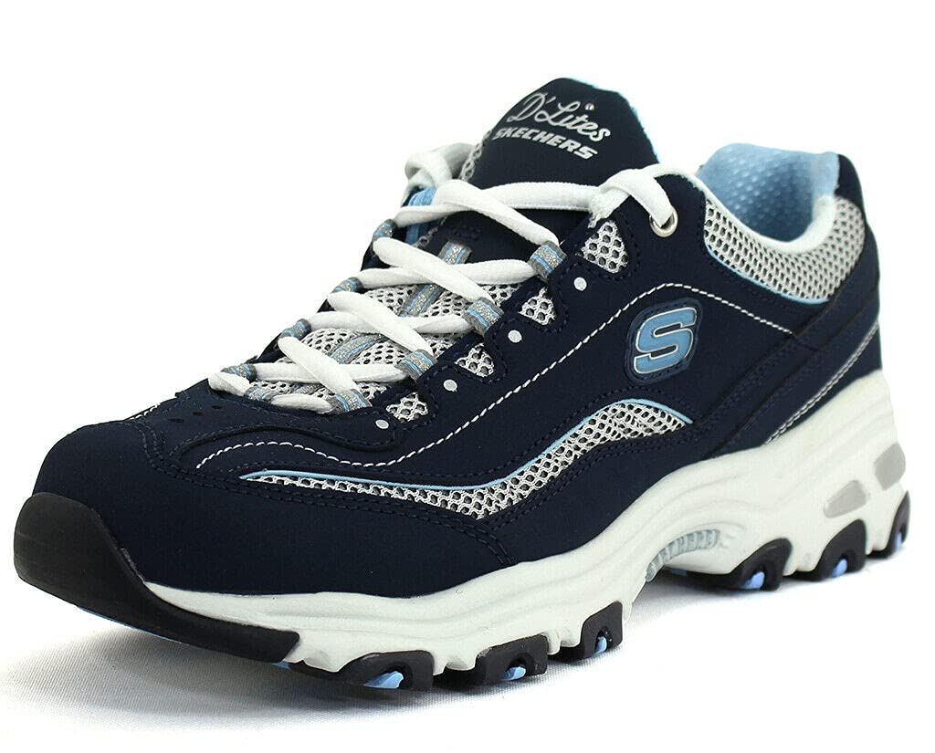 Skechers Women's D'Lites-Life Saver Memory Foam Lace-up Sneaker