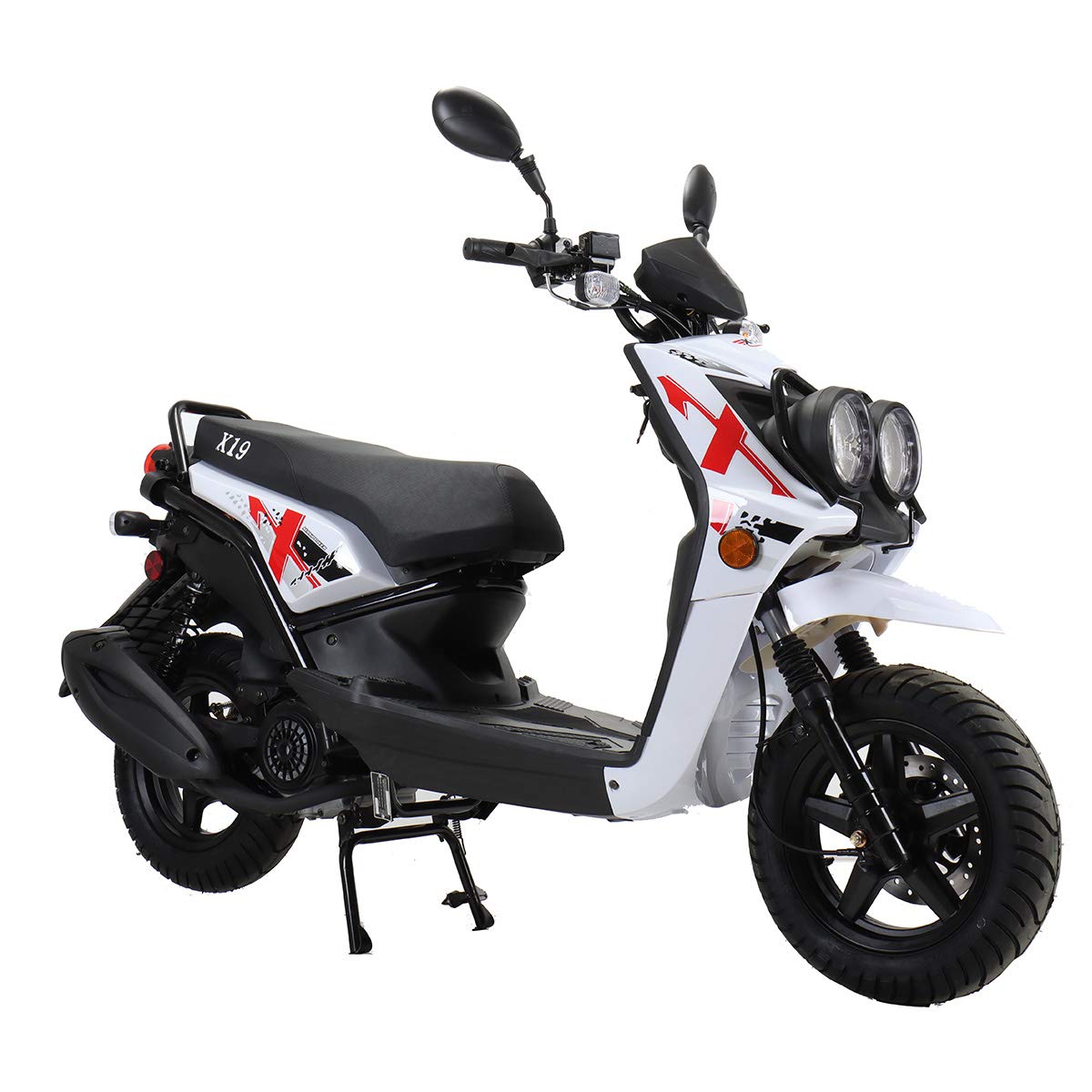 X-PRO 150cc Adult Moped Street Gas Moped 150cc Bike with 12" Aluminum Wheels (Black)