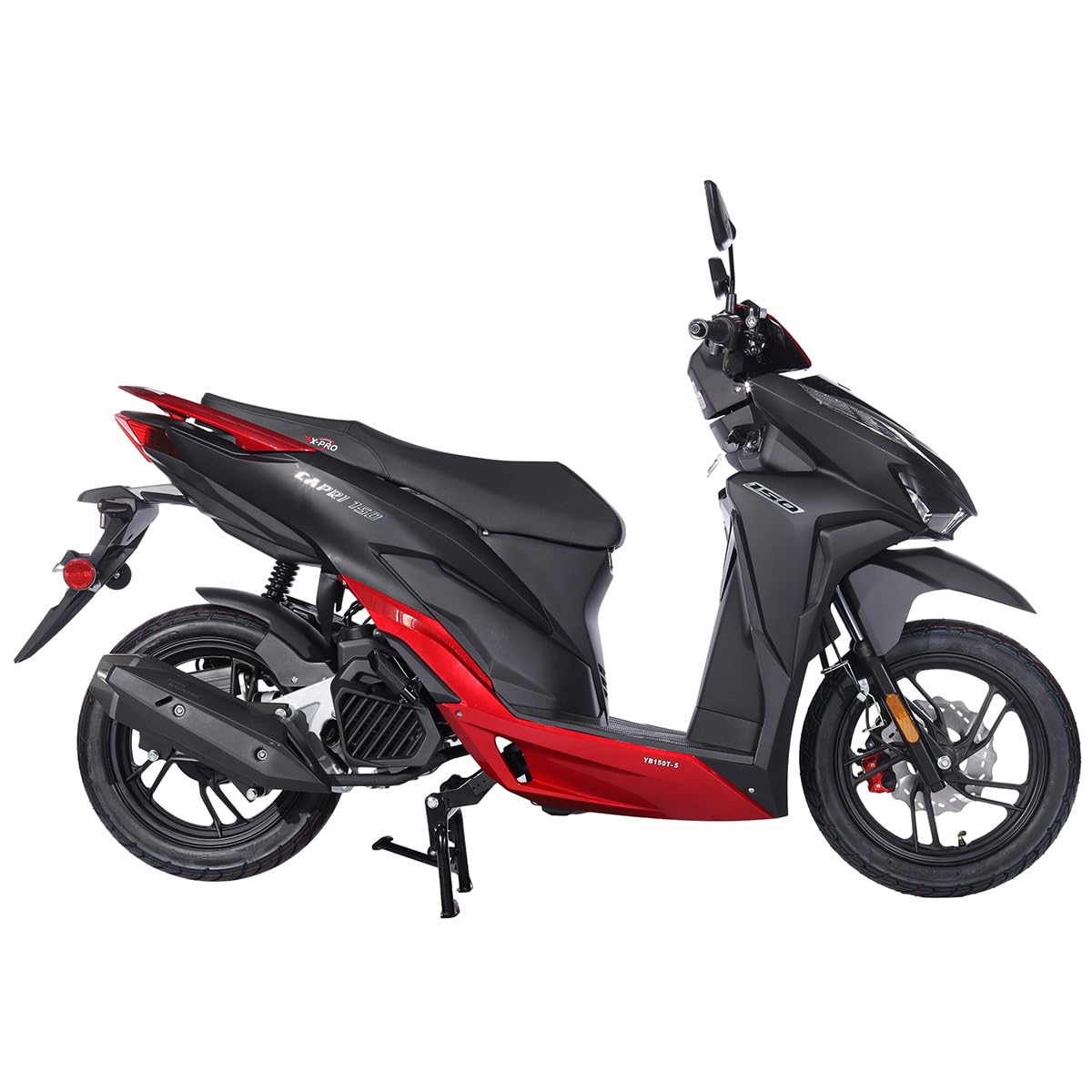X-PRO Capri 150cc Moped with 14" Aluminum Wheels, Electric/Kick Start! (Black)