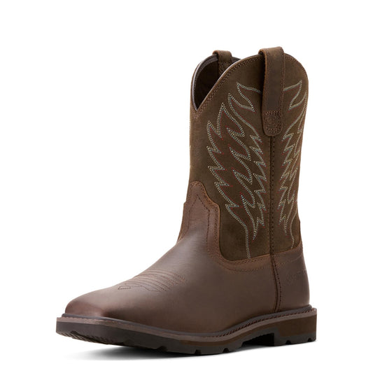 ARIAT Mens Groundbreaker 10 Inch Electrical Soft Toe Work/Duty - Brown