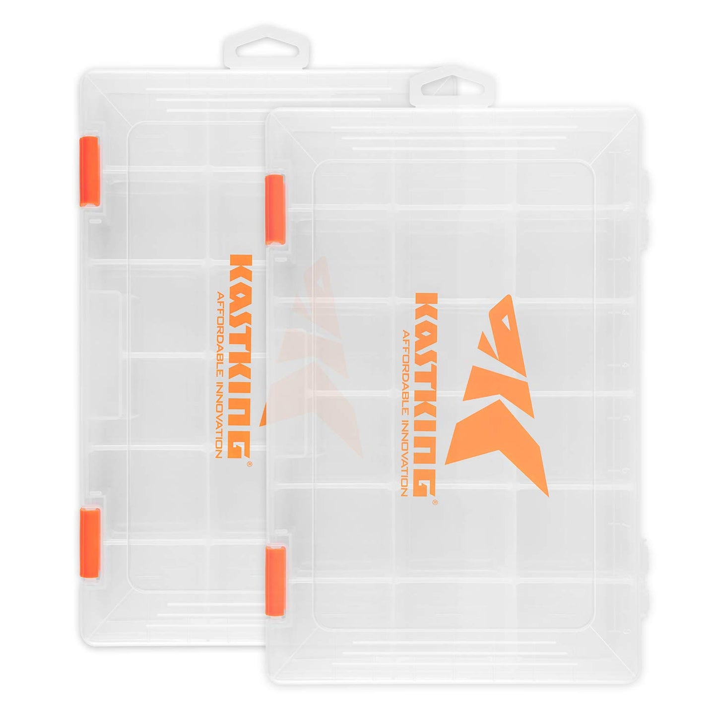 KastKing Tackle Boxes, Plastic Box, Plastic Storage Organizer Box with Removable Dividers - Fishing Tackle Storage - Box Organizer - 2 Packs /4 Packs Tackle Trays - Parts Box