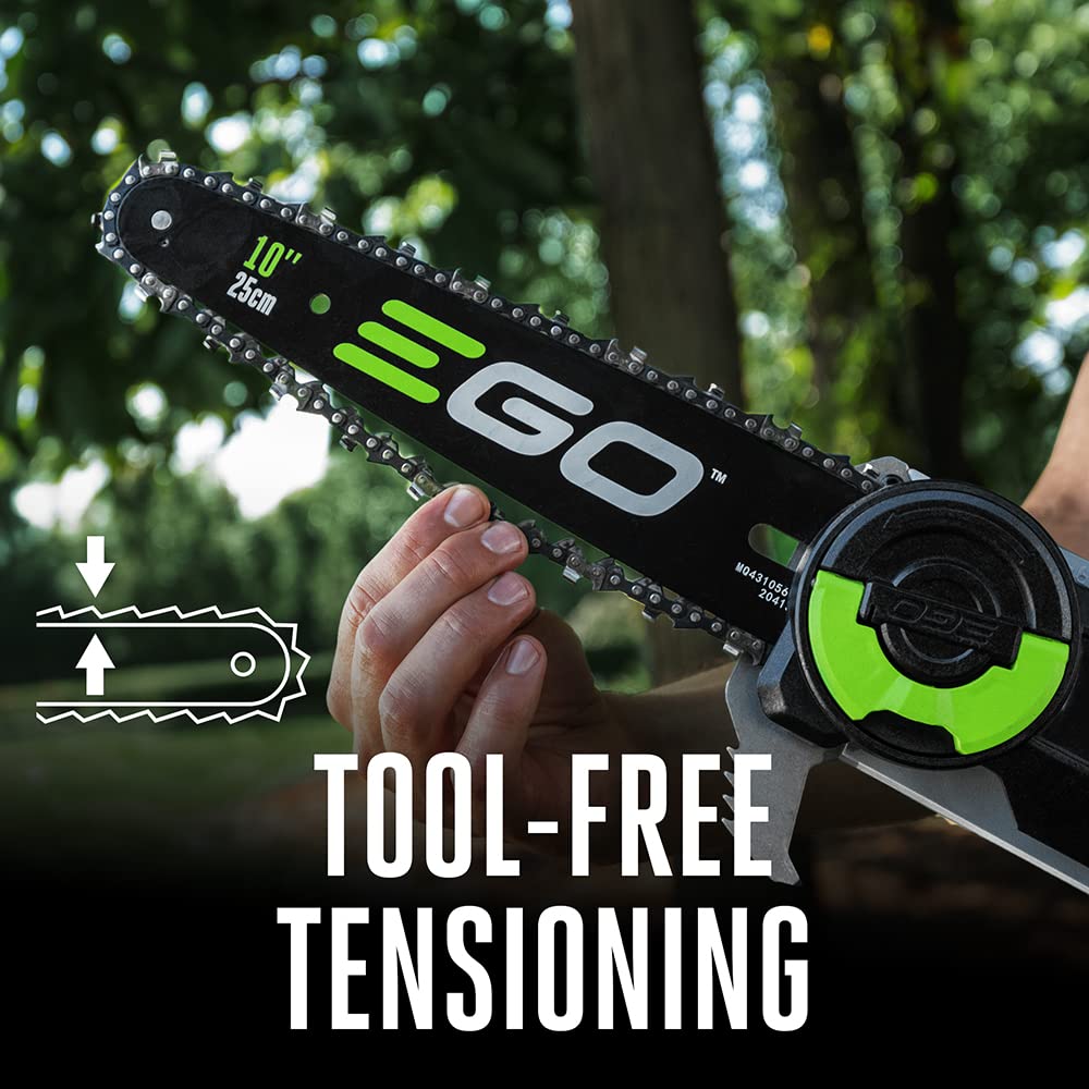 EGO Power+ Pole Saw, Cordless Electric Pole Saw for Tree Trimming with Telescopic LED Cut Line Indicator, Includes 56V 2.5Ah Battery and Charger - PS1001