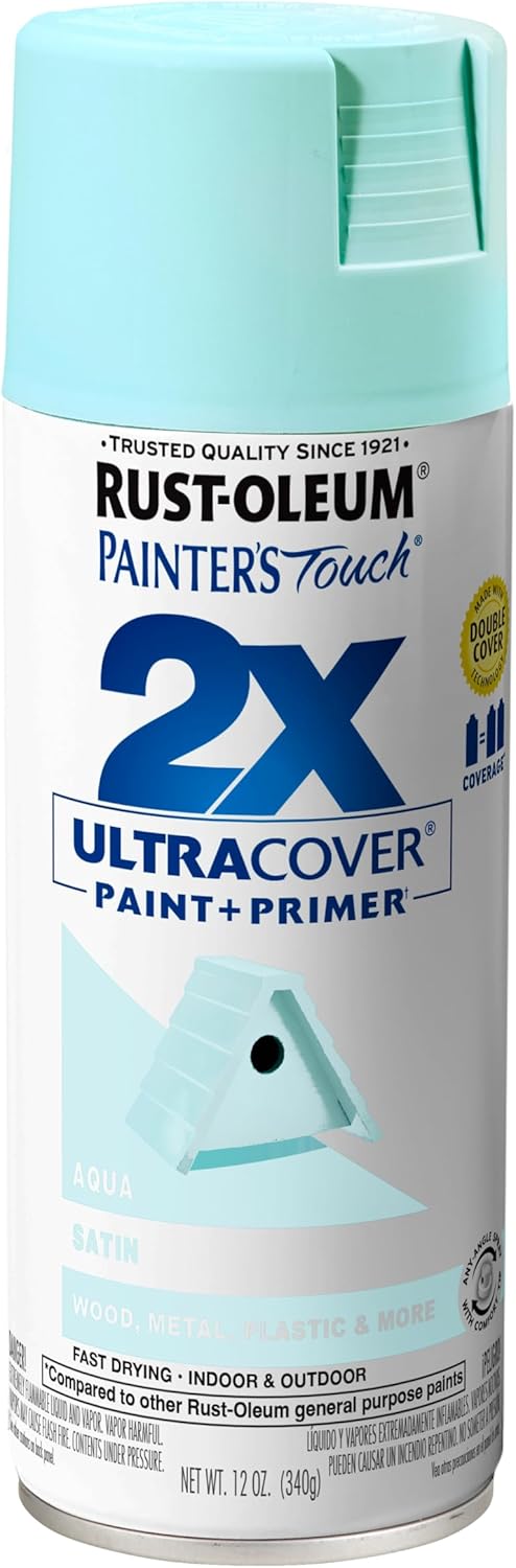 Rust-Oleum 331182 Painter's Touch 2X Ultra Cover Spray Paint, 12 oz, Ultra Matte Black