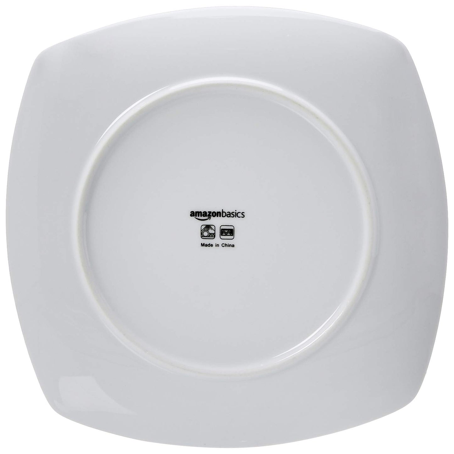 Amazon Basics 18 Piece Kitchen Dinnerware Set - Square Plates, Bowls, Service for 6 - Modern Beams