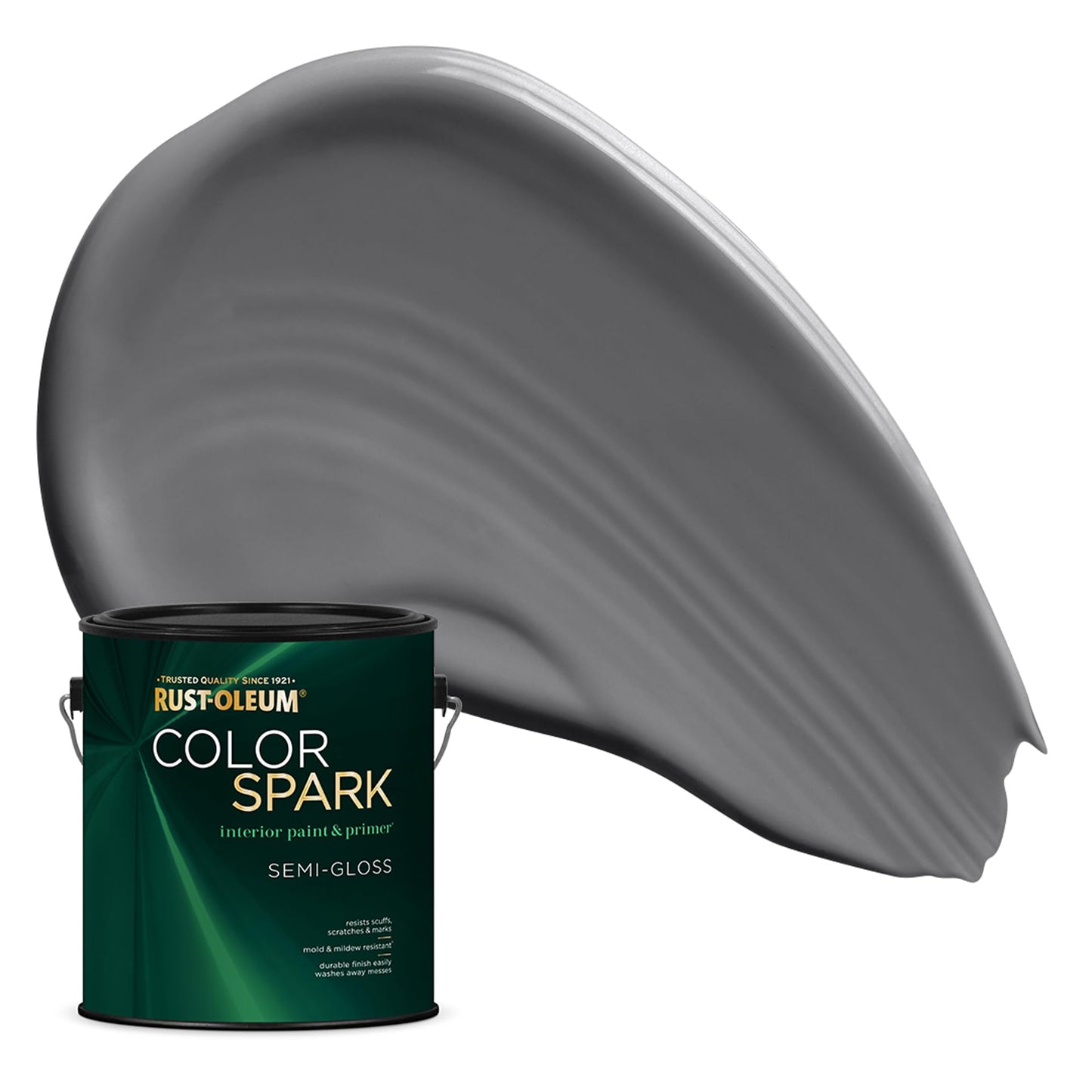 Rust-Oleum Color Spark Interior Paint and Primer in One, Eggshell, Black, 1 Gallon