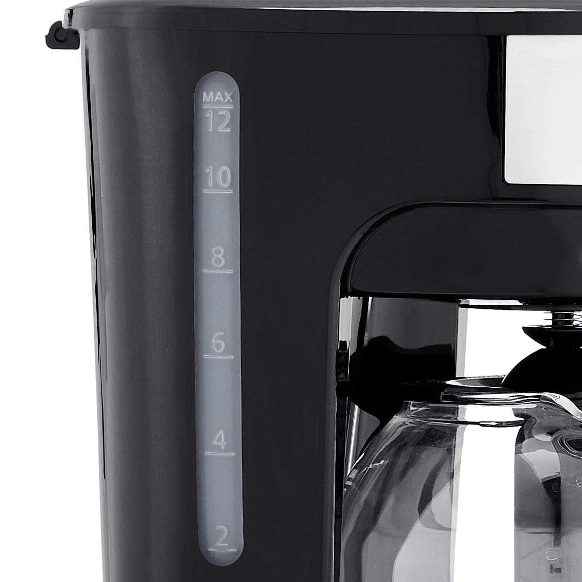 Amazon Basics Coffee Makers, 12-Cup Coffee Machines with Reusable Filter, Coffee Pots, Black & Stainless Steel