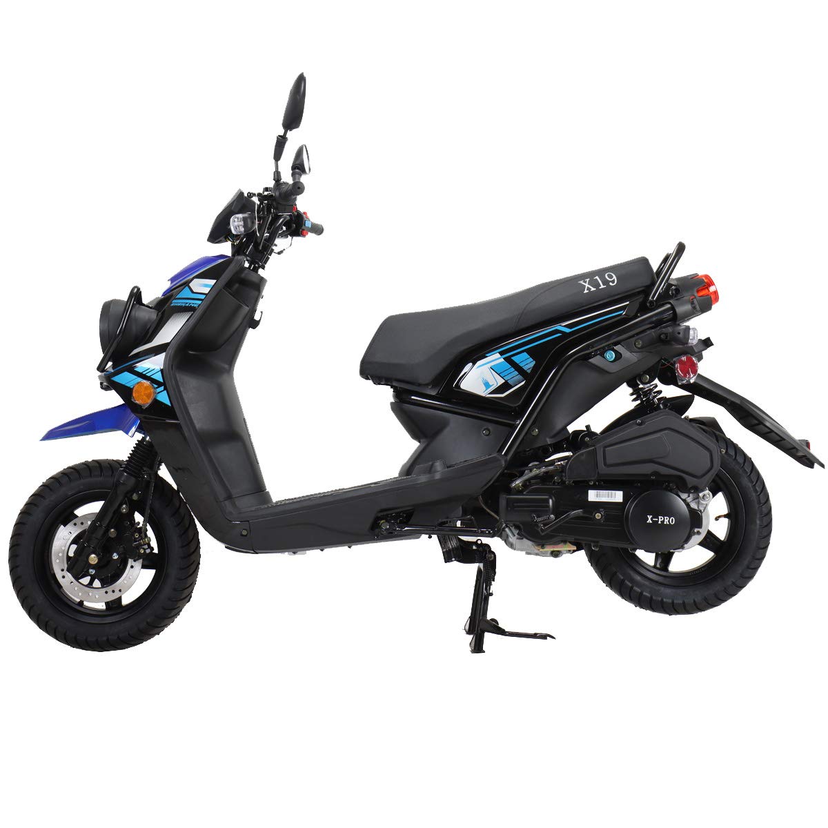 X-PRO 150cc Adult Moped Street Gas Moped 150cc Bike with 12" Aluminum Wheels (Black)