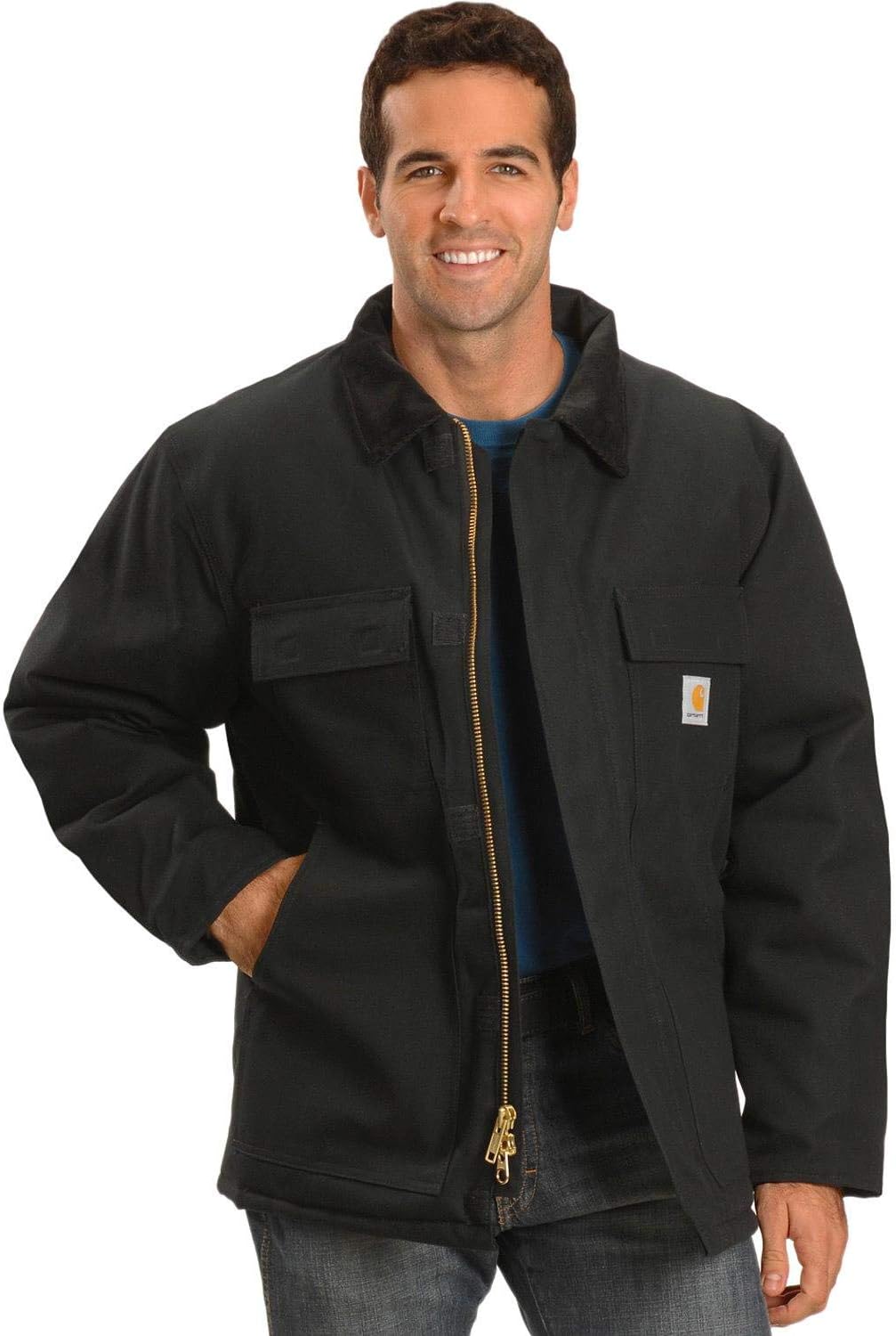 Carhartt Men's Loose Fit Firm Duck Insulated Traditional Coat