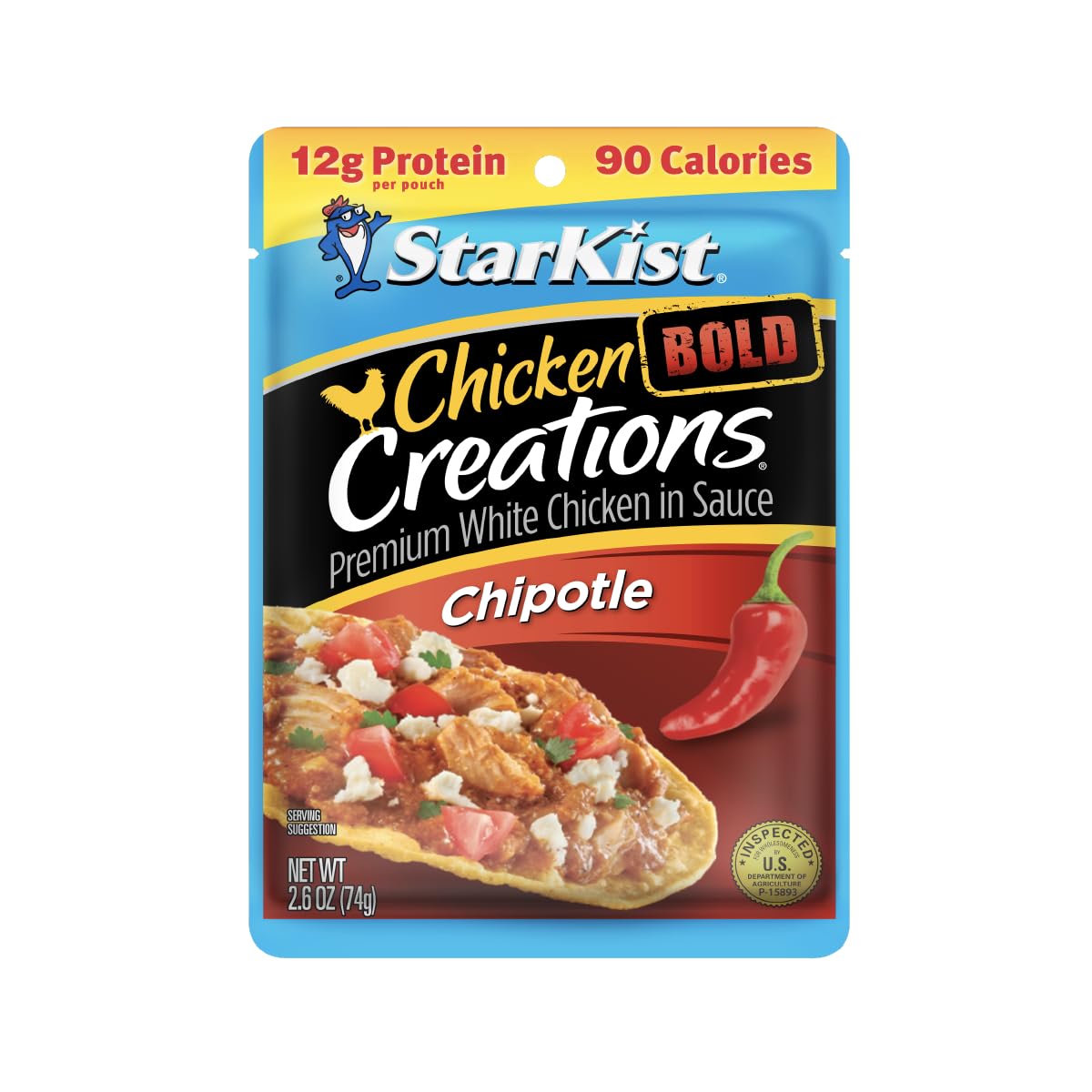 StarKist Chicken Creations, Chicken Salad, 2.6 oz Pouch (Pack of 12)