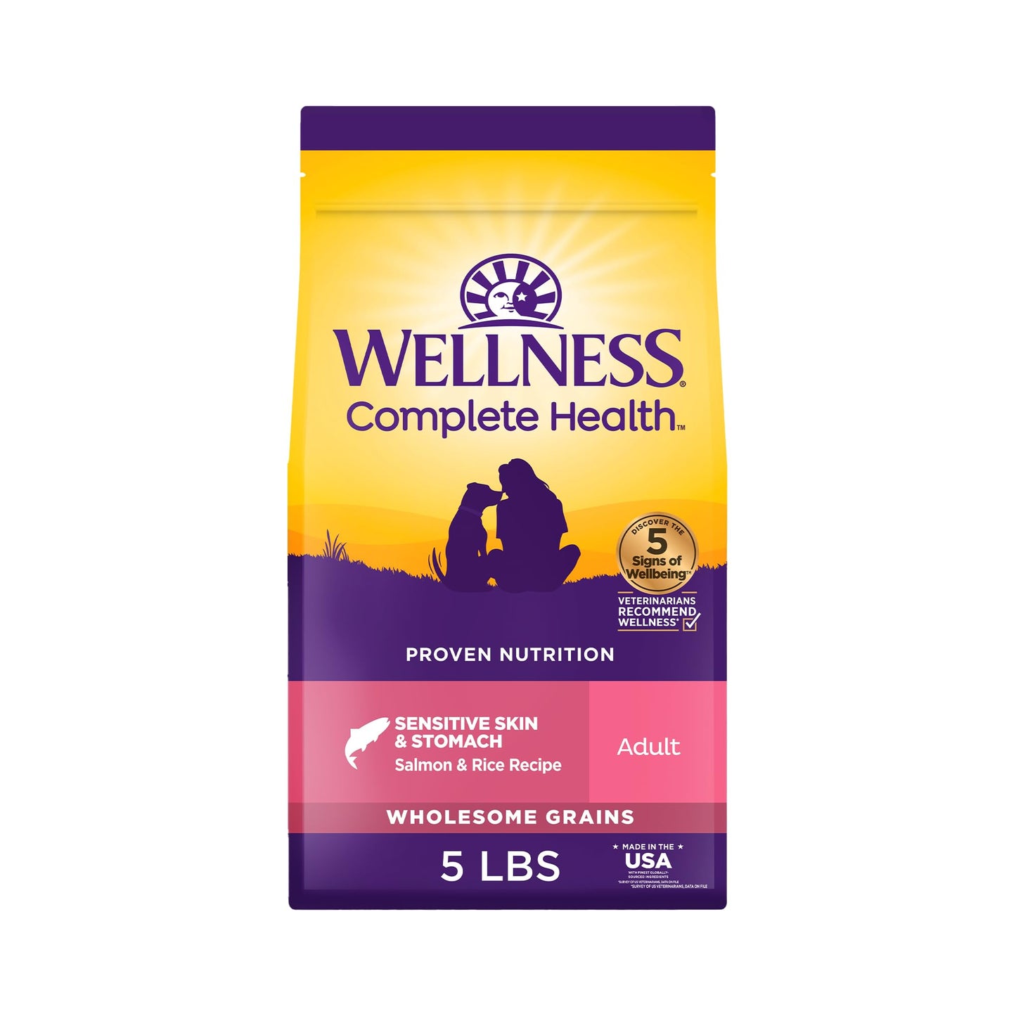 Wellness Complete Health Dry Dog Food, Wholesome Grains, Natural, Lamb & Barley Recipe, (30-Pound Bag)