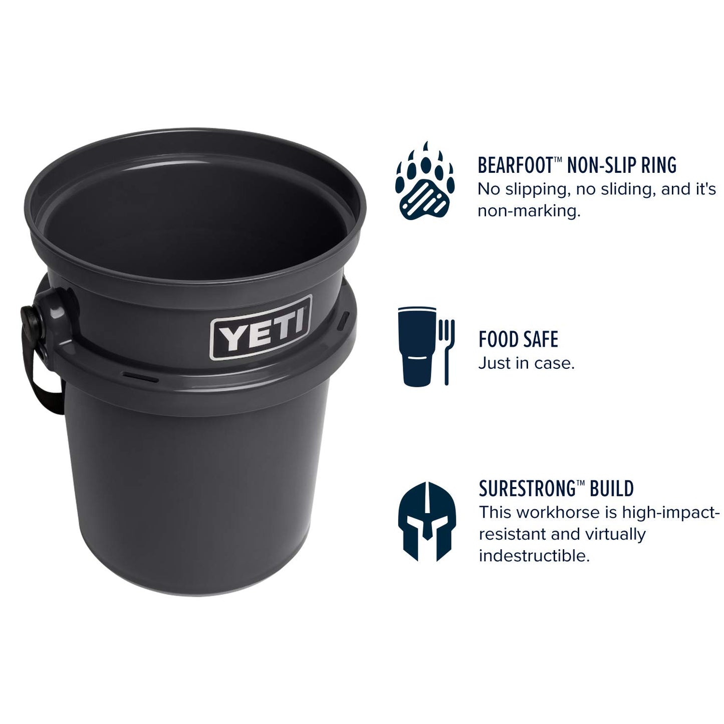 YETI Loadout 5-Gallon Bucket, Impact Resistant Fishing/Utility Bucket