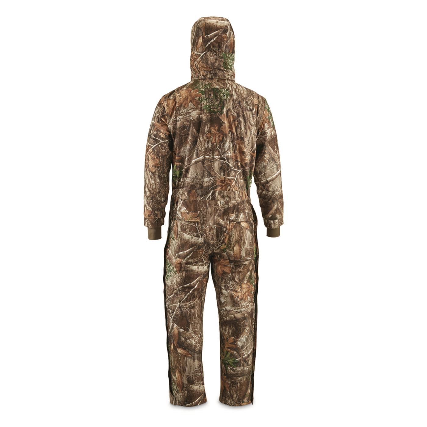 Guide Gear Men's Dry Waterproof Hunting Coveralls with Hood, Insulated Camo Hunt Overalls