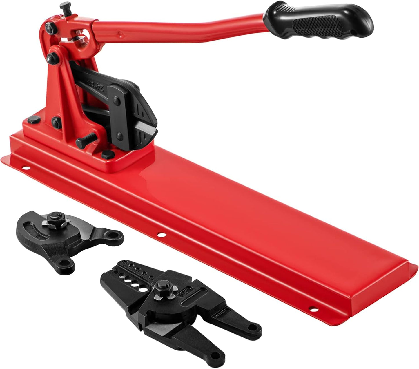 VEVOR Bench Swager Tool 24" Wire Rope Swaging Tool w/Crimper Cable Bolt Cutter Head Bench Crimper 1/16"-3/16" Aluminum/Copper Sleeves Bench Cable Alloy Steel Crimper Swager for1/2" Wire Rope Ferrules