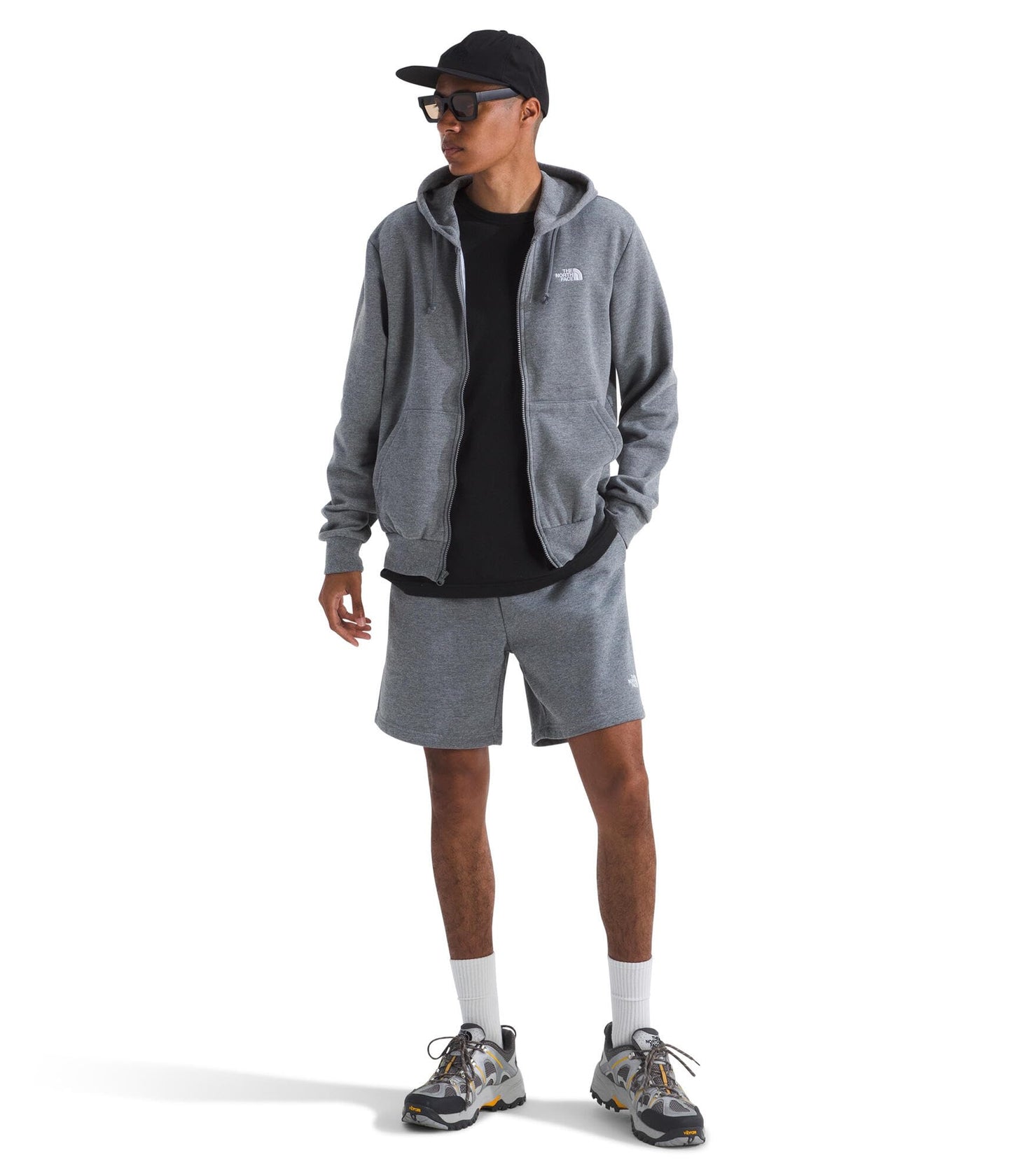 THE NORTH FACE Men's Evolution Simple Dome Full Zip Hoodie | 2 Piece Hood With Adjustable Drawcord, Classic Logo